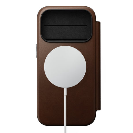 Nomad iPhone 17 Pro/iPhone 18 Pro Fodral Modern Leather Folio Brun