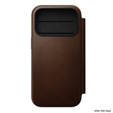 Nomad iPhone 17 Pro/iPhone 18 Pro Fodral Modern Leather Folio Brun