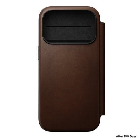 Nomad iPhone 17 Pro/iPhone 18 Pro Fodral Modern Leather Folio Brun