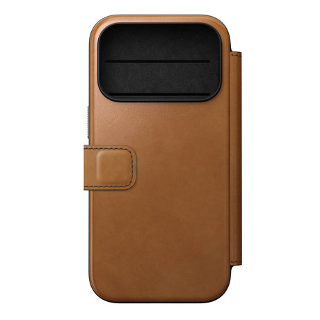 Nomad iPhone 17 Pro/iPhone 18 Pro Fodral Modern Leather Folio English Tan