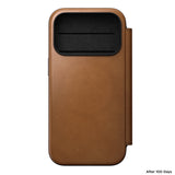 Nomad iPhone 17 Pro/iPhone 18 Pro Fodral Modern Leather Folio English Tan
