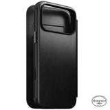Nomad iPhone 17 Pro Max/iPhone 18 Pro Max Fodral Modern Leather Folio Horween Svart