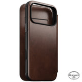 Nomad iPhone 17 Pro Max/iPhone 18 Pro Max Fodral Modern Leather Folio Horween Rustic Brown
