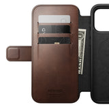 Nomad iPhone 17 Pro Max/iPhone 18 Pro Max Fodral Modern Leather Folio Horween Rustic Brown