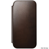 Nomad iPhone 17 Pro Max/iPhone 18 Pro Max Fodral Modern Leather Folio Horween Rustic Brown