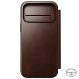 Nomad iPhone 17 Pro Max/iPhone 18 Pro Max Fodral Modern Leather Folio Horween Rustic Brown