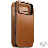 Nomad iPhone 17 Pro Max/iPhone 18 Pro Max Fodral Modern Leather Folio Horween Saddle