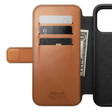 Nomad iPhone 17 Pro Max/iPhone 18 Pro Max Fodral Modern Leather Folio Horween Saddle