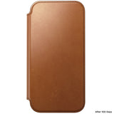 Nomad iPhone 17 Pro Max/iPhone 18 Pro Max Fodral Modern Leather Folio Horween Saddle