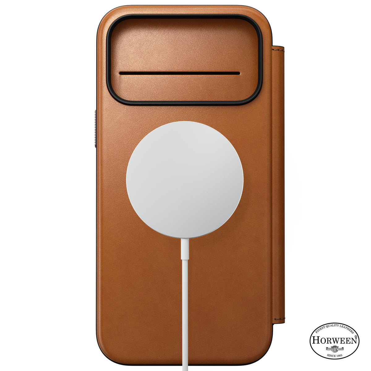 Nomad iPhone 17 Pro Max/iPhone 18 Pro Max Fodral Modern Leather Folio Horween Saddle