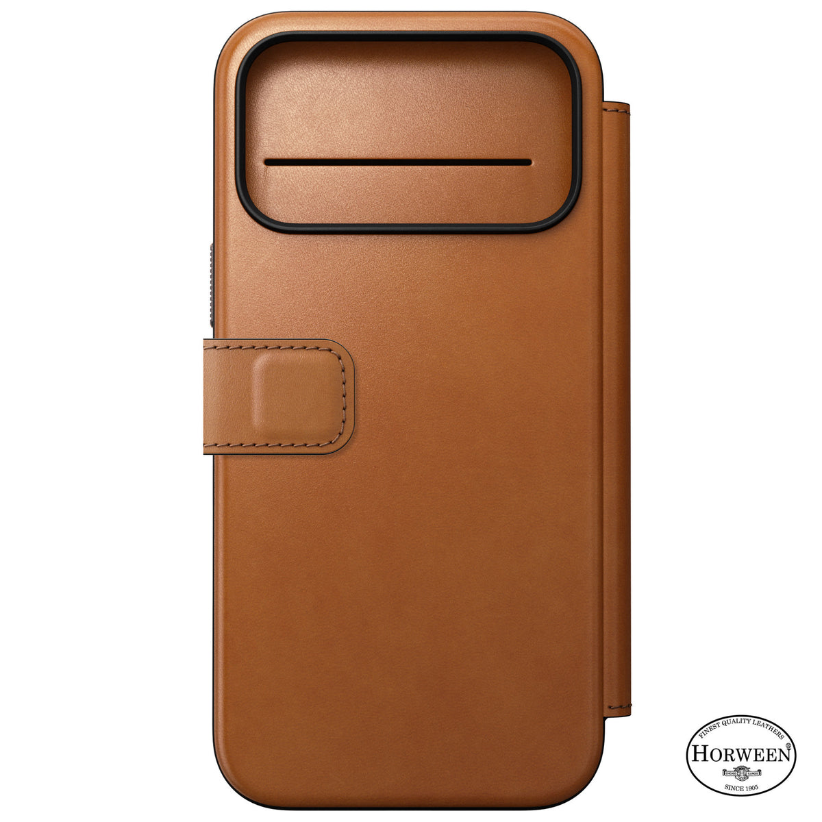 Nomad iPhone 17 Pro Max/iPhone 18 Pro Max Fodral Modern Leather Folio Horween Saddle
