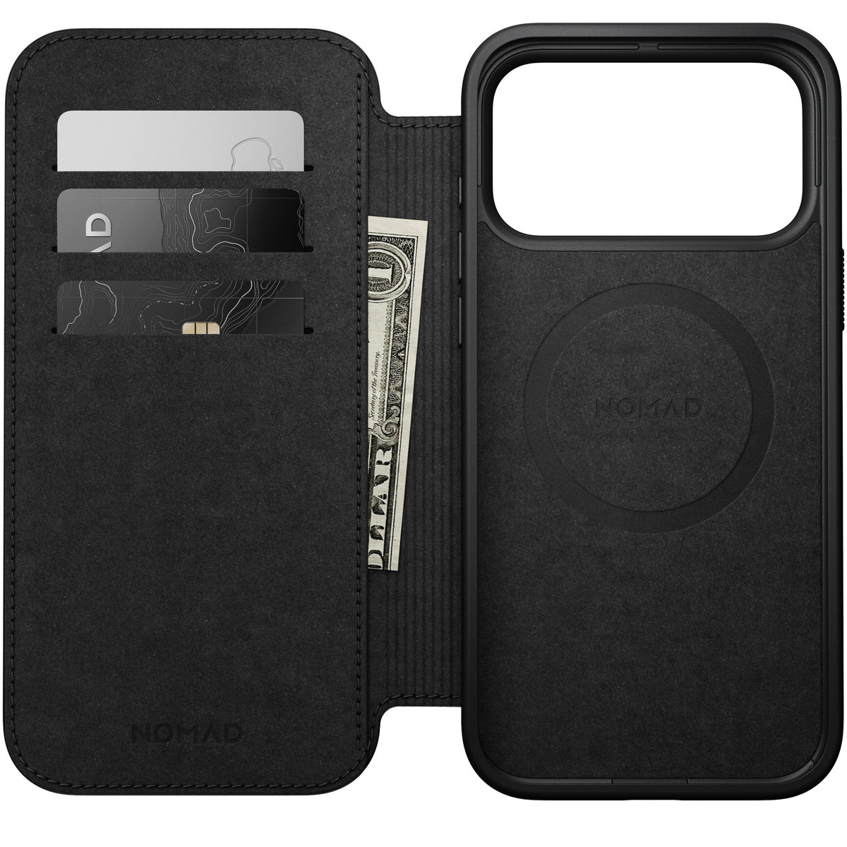 Nomad iPhone 17 Pro Max/iPhone 18 Pro Max Fodral Modern Leather Folio Brun
