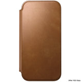 Nomad iPhone 17 Pro Max/iPhone 18 Pro Max Fodral Modern Leather Folio English Tan