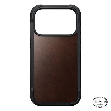 Nomad iPhone 17 Pro/iPhone 18 Pro Skal Rugged Leather Case Rustic Brown