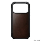 Nomad iPhone 17 Pro/iPhone 18 Pro Skal Rugged Leather Case Rustic Brown