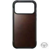 Nomad iPhone 17 Pro Max/iPhone 18 Pro Max Skal Rugged Leather Case Rustic Brown