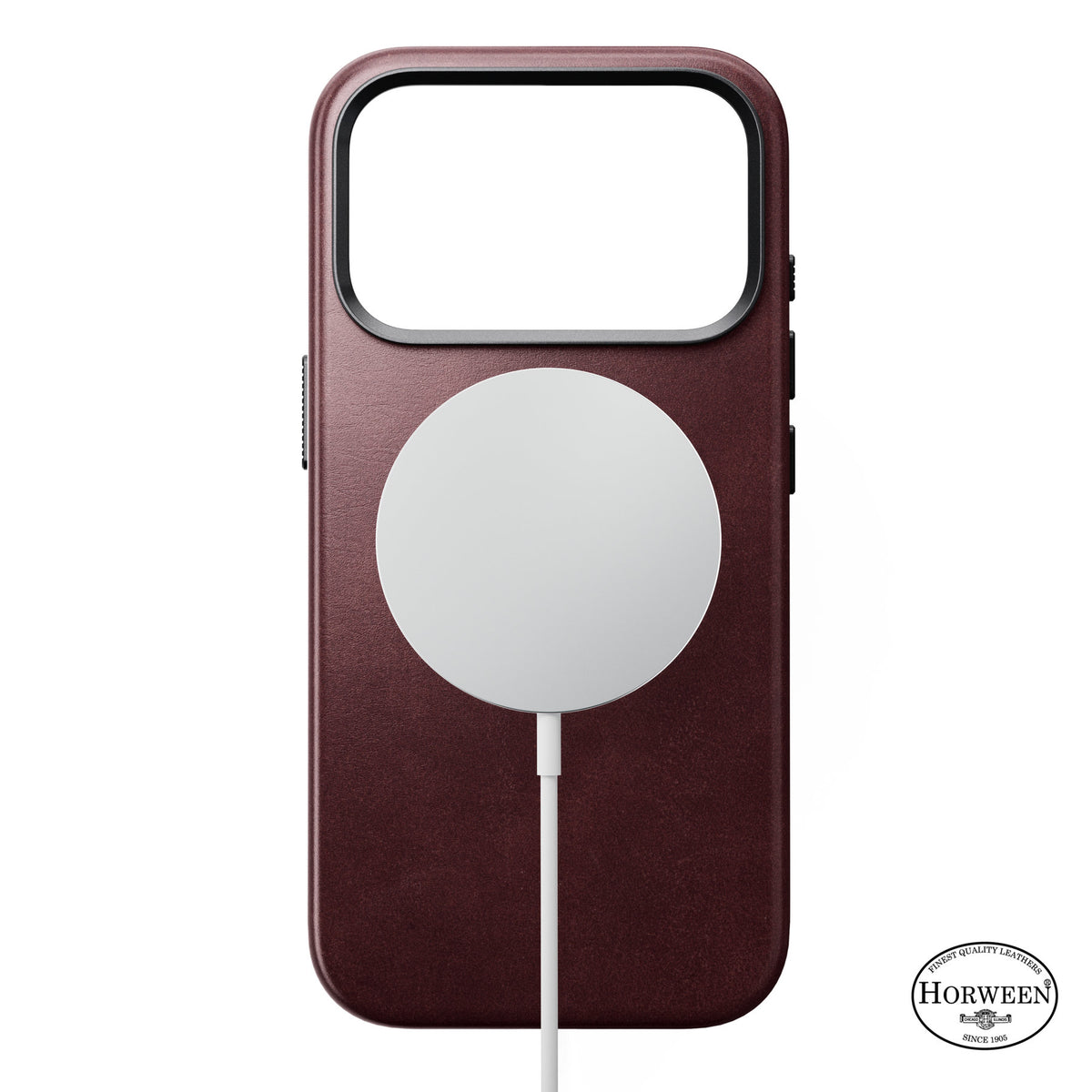 Nomad iPhone 17 Pro/iPhone 18 Pro Skal Traditional Leather Case Horween Burgundy