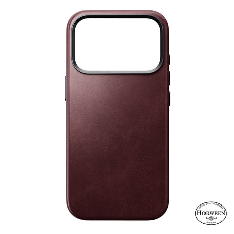 Nomad iPhone 17 Pro/iPhone 18 Pro Skal Traditional Leather Case Horween Burgundy