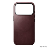 Nomad iPhone 17 Pro/iPhone 18 Pro Skal Traditional Leather Case Horween Burgundy