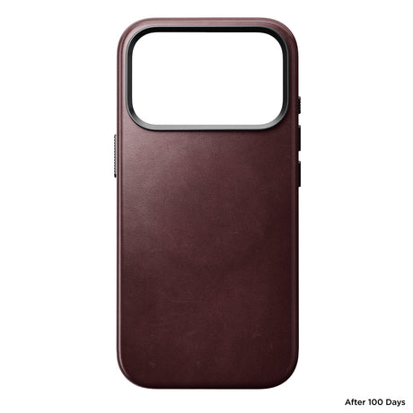 Nomad iPhone 17 Pro/iPhone 18 Pro Skal Traditional Leather Case Horween Burgundy