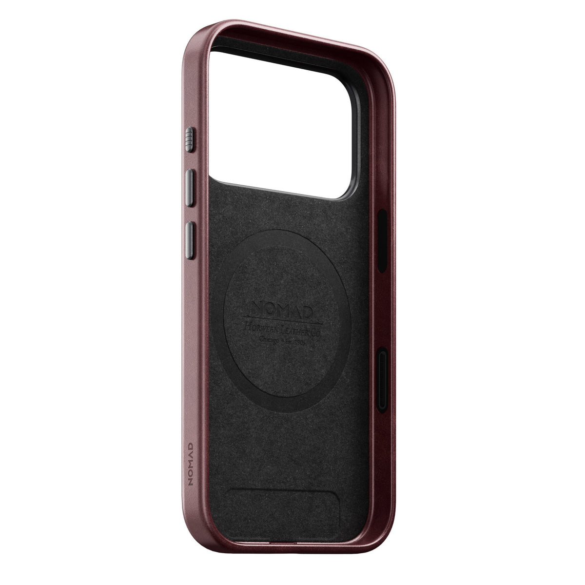 Nomad iPhone 17 Pro/iPhone 18 Pro Skal Traditional Leather Case Horween Burgundy