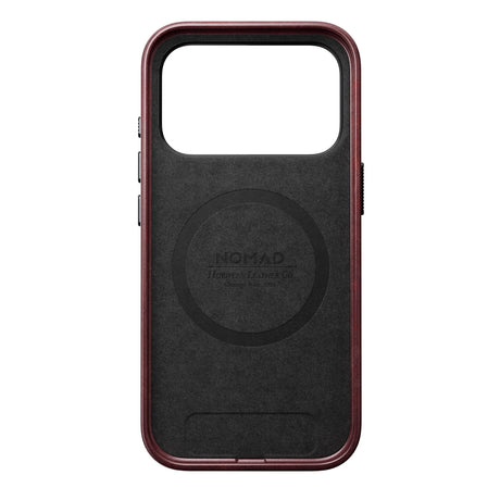 Nomad iPhone 17 Pro/iPhone 18 Pro Skal Traditional Leather Case Horween Burgundy