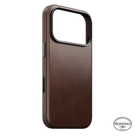 Nomad iPhone 17 Pro/iPhone 18 Pro Skal Traditional Leather Case Horween Rustic Brown