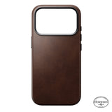 Nomad iPhone 17 Pro/iPhone 18 Pro Skal Traditional Leather Case Horween Rustic Brown