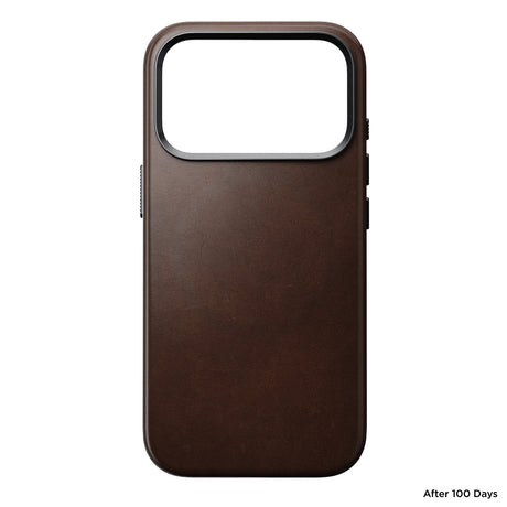 Nomad iPhone 17 Pro/iPhone 18 Pro Skal Traditional Leather Case Horween Rustic Brown