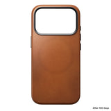 Nomad iPhone 17 Pro/iPhone 18 Pro Skal Traditional Leather Case Horween Saddle