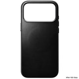 Nomad iPhone 17 Pro Max/iPhone 18 Pro Max Skal Traditional Leather Case Horween Svart