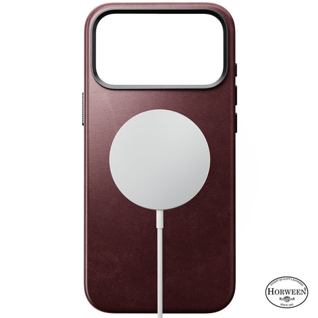 Nomad iPhone 17 Pro Max/iPhone 18 Pro Max Skal Traditional Leather Case Horween Burgundy