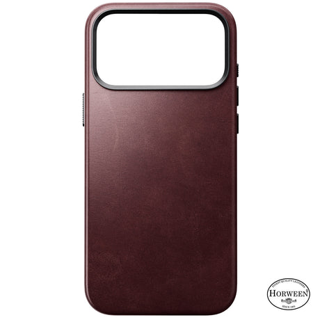 Nomad iPhone 17 Pro Max/iPhone 18 Pro Max Skal Traditional Leather Case Horween Burgundy