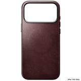 Nomad iPhone 17 Pro Max/iPhone 18 Pro Max Skal Traditional Leather Case Horween Burgundy