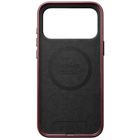 Nomad iPhone 17 Pro Max/iPhone 18 Pro Max Skal Traditional Leather Case Horween Burgundy