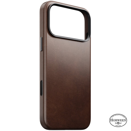 Nomad iPhone 17 Pro Max/iPhone 18 Pro Max Skal Traditional Leather Case Horween Rustic Brown