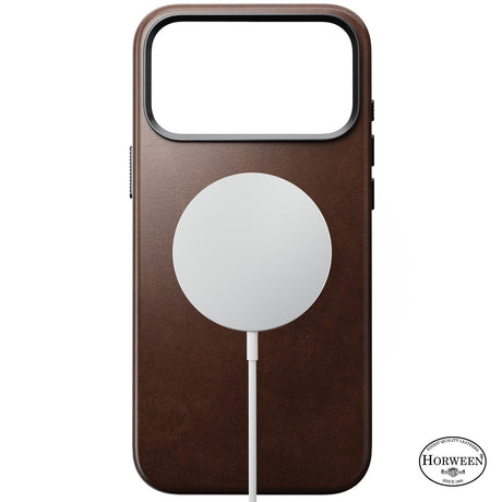 Nomad iPhone 17 Pro Max/iPhone 18 Pro Max Skal Traditional Leather Case Horween Rustic Brown