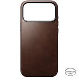Nomad iPhone 17 Pro Max/iPhone 18 Pro Max Skal Traditional Leather Case Horween Rustic Brown