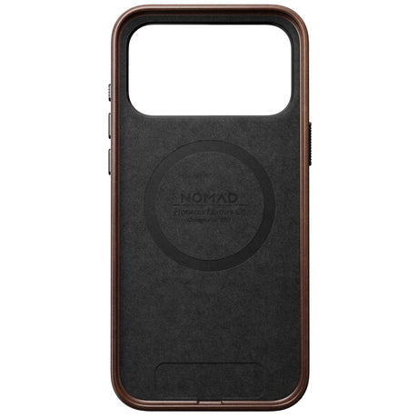 Nomad iPhone 17 Pro Max/iPhone 18 Pro Max Skal Traditional Leather Case Horween Rustic Brown