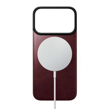 Nomad iPhone 17 Pro/iPhone 18 Pro Skal Mag Leather Back Burgundy