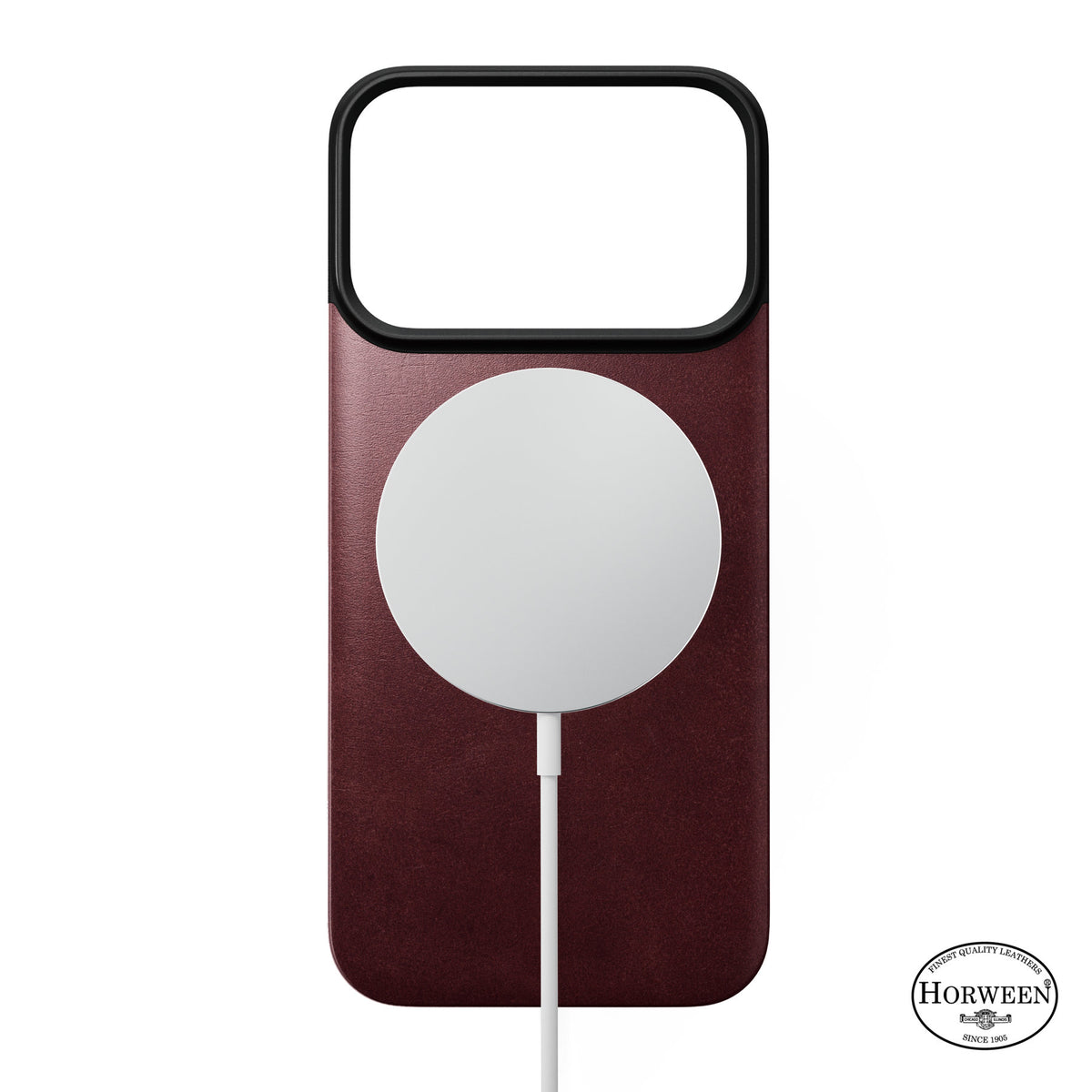 Nomad iPhone 17 Pro/iPhone 18 Pro Skal Mag Leather Back Burgundy