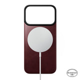 Nomad iPhone 17 Pro/iPhone 18 Pro Skal Mag Leather Back Burgundy