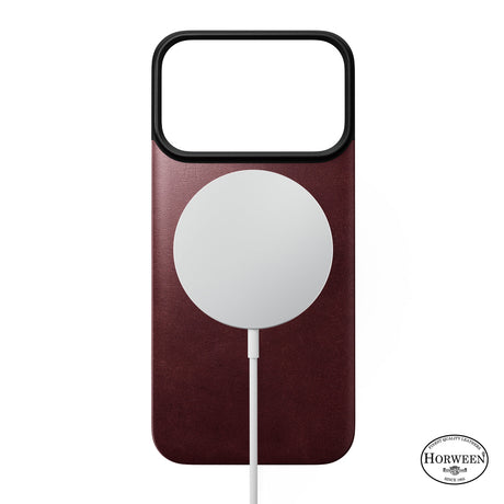 Nomad iPhone 17 Pro/iPhone 18 Pro Skal Mag Leather Back Burgundy