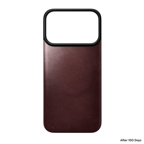 Nomad iPhone 17 Pro/iPhone 18 Pro Skal Mag Leather Back Burgundy
