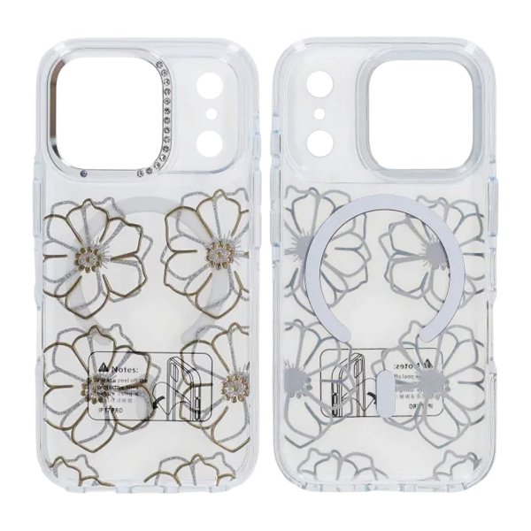 iPhone 17 Pro Skal Mönster MagSafe Blommor