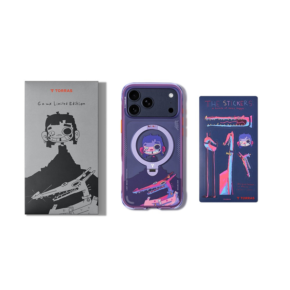 Torras iPhone 17 Pro Skal Ostand Q3 Air Gawx Neon Night Muse