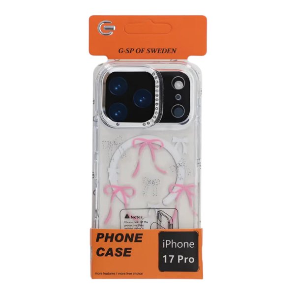 iPhone 17 Pro Skal Mönster MagSafe Rosett