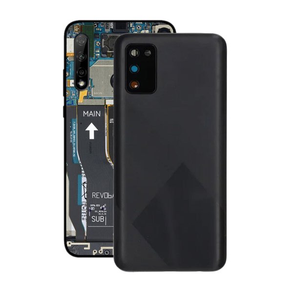 Samsung Galaxy A02s Baksida Glas - Svart