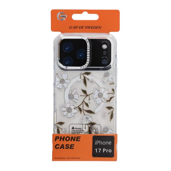 iPhone 17 Pro Skal Mönster MagSafe Blomkvistar