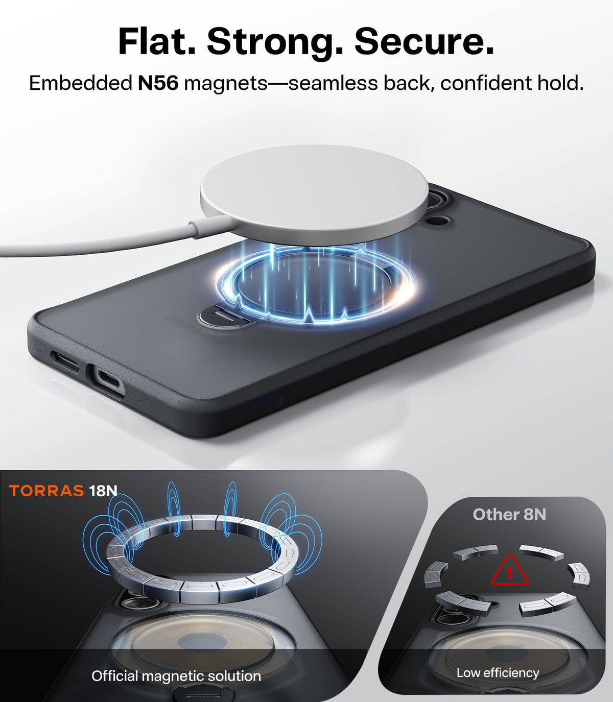 Torras Samsung Galaxy S26 Skal Ostand Q3 Spin Obsidian Black